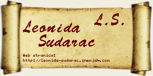 Leonida Sudarac vizit kartica